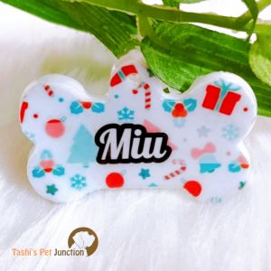 Personalized/Customized Name ID Tags | Seasonal Holiday Tags | Cute Resin Dog Tags | Unique Dog ID Tags | Personalized Cat ID Tags | Engraved Dog ID Tags | Dog Collar Tags | Gift Ideas for a Dog Cat Parent - Christmas Theme 14