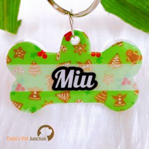 Personalized/Customized Name ID Tags | Seasonal Holiday Tags | Cute Resin Dog Tags | Unique Dog ID Tags | Personalized Cat ID Tags | Engraved Dog ID Tags | Dog Collar Tags | Gift Ideas for a Dog Cat Parent - Christmas Theme 23