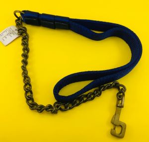 Kennel Brass Semi Chain Leash for Dogs, Blue