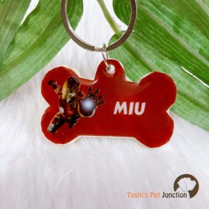 Iron Man Series 3 - Resin Personalized/Customized Name ID Tags for Dogs and Cats with Name and Contact Details