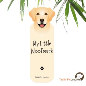 Customized Pet Quote Bookmarks | Unique Cute Handmade Resin Personalized Book Accessories | Gift for Dog Cat Mom Dad, Kids, Students, Book Reader Lover | Cream Beige My Little Woofmark Labrador | Handmade Dog Lover’s Dog Mom & Dad Labrador - Labrador Face