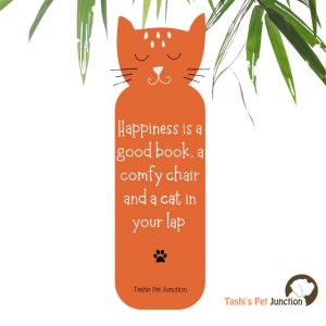 Customized Pet Quote Bookmarks | Unique Cute Handmade Resin Personalized Book Accessories | Gift for Dog Cat Mom Dad, Kids, Students, Book Reader Lover | Happiness & Paws Cozy Cat Purrfect Cat in Your Lap | Orange Bliss Whiskers & Words - Orange Kitty
