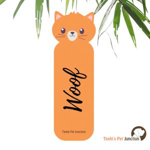 Customized Pet Quote Bookmarks | Unique Cute Handmade Resin Personalized Book Accessories | Gift for Dog Cat Mom Dad, Kids, Students, Book Reader Lover | Kitty Woofmark Paws & Meows Orange Kitty Woof & Purr | Books, Woofs & Whiskers - Orange Woof Kitty