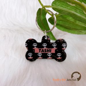 Panda got no Chill - Personalized/Customized Name ID Tags for Dogs and Cats with Name and Contact Details
