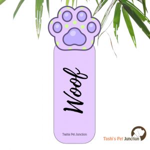 Customized Pet Quote Bookmarks | Unique Cute Handmade Resin Personalized Book Accessories | Gift for Dog Cat Mom Dad, Kids, Students, Book Reader Lover | Pawfect Violet Woof & Wonder Page Marker | Paw Love Page Keeper Furry Friends - Pastel Purple Paw