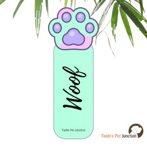 Customized Pet Quote Bookmarks | Unique Cute Handmade Resin Personalized Book Accessories | Gift for Dog Cat Mom Dad, Kids, Students, Book Reader Lover | Pawfect Page Keeper Paw Head Pastel Page Marker | Four-Legged Friend - Pastel Sea Green Pink Paw