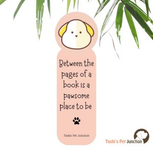 Customized Pet Quote Bookmarks | Unique Cute Handmade Resin Personalized Book Accessories | Gift for Dog Cat Mom Dad, Kids, Students, Book Reader Lover | Peach Pawprints Paws Between Pages Dog Lover’s Peach Pink | Cute Dog Face Pawsome - Peach Dog Icon