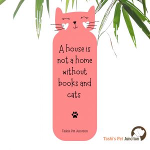 Customized Pet Quote Bookmarks | Unique Cute Handmade Resin Personalized Book Accessories | Gift for Dog Cat Mom Dad, Kids, Students, Book Reader Lover | Purrfect Home Cats & Books Whiskers & Hearts Purrfect Reads Peach | Home is Books & Cat - Peach Kitty
