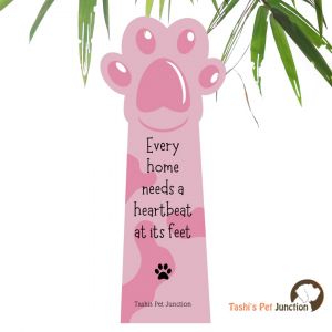 Customized Pet Quote Bookmarks | Unique Cute Handmade Resin Personalized Book Accessories | Gift for Dog Cat Mom Dad, Kids, Students, Book Reader Lover | Pawfect Heartbeat at Your Feet Furry Love | Every Home Has a Heartbeat Pawprints of Love - Pink Paw