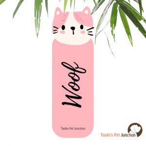Customized Pet Quote Bookmarks | Unique Cute Handmade Resin Personalized Book Accessories | Gift for Dog Cat Mom Dad, Kids, Students, Book Reader Lover | Purr & Woof Paws & Whiskers Cute Cat Head Woofmark | Books & Woofs Purr & Woof Book - Pink Woof Kitty