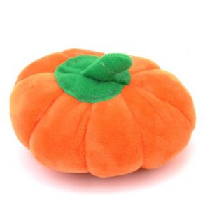 Plush Squeaky Chew Interactive Pet Toys For Your Pups, Dogs, Kittens and Cats - Pumpkin