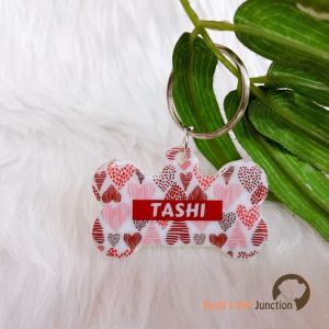 Rich in Hearts - Personalized/Customized Name ID Tags for Dogs and Cats with Name and Contact Details