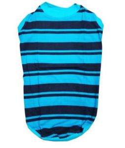 Zorba T-Shirt Blue Stripes for Large Dogs, 26 Inch