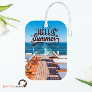 Personalized Resin Luggage Tag Keychain | Custom Luggage Bag Tag for Pet Lover | Carryon Luggage Tag | Ocean Breeze Travel Tag | Seaside Serenity Tag | Nautical Summer Luggage Tag | Dockside Dreams Luggage Tag | Coastal Escape - Summer Sail Luggage Tag