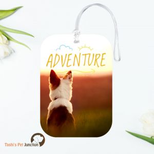 Personalized Resin Luggage Tag Keychain | Custom Luggage Bag Tag for Pet Lover | Adventure Paws | Carryon Luggage Tag | Explorer's Companion | Gift for Dog Lover Cat Lover | Adventure Pup | Paws on the Path | Voyager's View  - WanderPaw Tag