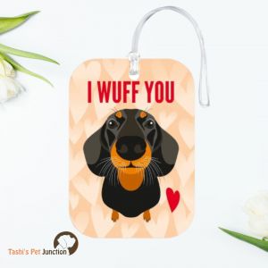 Personalized Resin Luggage Tag Keychain | Custom Luggage Bag Tag for Pet Lover | Carryon Luggage Tag | Gift for the Traveler | Gift for Dog Lover | Wuff You Resin Tag | Cute Wuff Travel Accessory | Adorable Wuff Travel Tag - I Wuff You