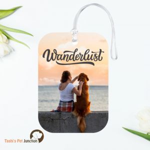 Personalized Resin Luggage Tag Keychain | Custom Luggage Bag Tag for Pet Lover | Carryon Luggage Tag | Wander Paws Luggage Tag | Ocean Paws Tag | Sea Breeze Companion Tag | Sea View Serenity Tag | Seaside Wanderlust Tag - Coastal Wanderer Tag