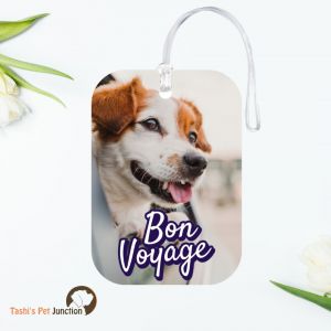 Personalized Resin Luggage Tag Keychain | Custom Luggage Bag Tag for Pet Lover | Carryon Luggage Tag | Bon Voyage Woof | Peek-a-Paw Travel Tag | Travel Tails Tag | Pup-on-the-Go Tag | Voyage Buddy Tag - Road Trip Rover Tag