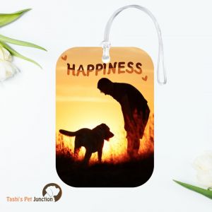 Personalized Resin Luggage Tag Keychain | Custom Luggage Bag Tag for Pet Lover | Carryon Luggage Tag | Sunset Joy Tag | Garden Bliss Luggage Tag | Sunrise Serenity Tag | Sunlit Happiness Tag | Happiness Horizon Tag - Joyful Paws Tag