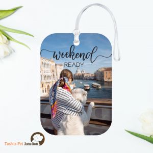 Personalized Resin Luggage Tag Keychain | Custom Luggage Bag Tag for Pet Lover | Carryon Luggage Tag | Weekend Ready Travel Tag | Weekend Getaway Tag | Cityscape Adventure Tag | Lakeside Escape Tag | Dog Days Travel Tag - Weekend Wanderer Tag