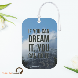 Personalized Resin Luggage Tag Keychain | Custom Luggage Bag Tag for Pet Lover | Carryon Luggage Tag | Snow Peak Explorer Luggage Accessory| Clouds and Peaks Motivational Luggage Tag | Snowy Horizons Adventure Tag - Mountain Dreamer Resin Luggage Tag