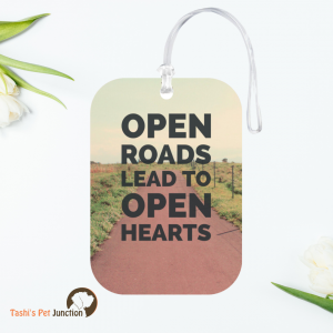 Personalized Resin Luggage Tag Keychain | Custom Luggage Bag Tag for Pet Lover | Carryon Luggage Tag | Road to Adventure Custom Resin Tag | Pathway to Hearts Travel Luggage Tag | Journey's Path Adventure - Greenway Dreamer Open Road Luggage Tag