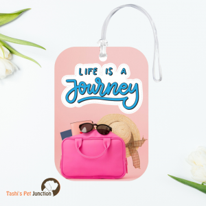 Personalized Resin Luggage Tag Keychain | Custom Luggage Bag Tag for Pet Lover | Carryon Luggage Tag | Wanderlust in Pink | Jetsetter Vibes | Pink Passport Adventure Tag | Glamour on the Go | Funky Fashion Explorer - Chic Journey Pink Travel Tag