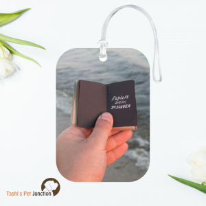 Personalized Resin Luggage Tag Keychain | Custom Luggage Bag Tag for Pet Lover | Carryon Luggage Tag | Sandy Dreams Grey Beach Luggage Tag | Discover Horizons Beach Travel Tag | Journey Seeker Explore Dream Discover Tag - Ocean Dreamer Custom Travel Tag