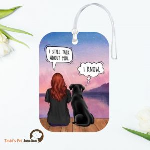 Personalized Resin Luggage Tag Keychain | Custom Luggage Bag Tag for Pet Lover | Carryon Luggage Tag | Always With You Tag | Forever in My Heart Tag | Gift for Dog Lover | Eternal Bond Luggage Tag | Serene Remembrance Tag - Pet Memorial Travel Tag