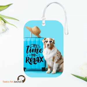 Personalized Resin Luggage Tag Keychain | Custom Luggage Bag Tag for Pet Lover | Carryon Luggage Tag | Skyward Journey Pet Tag | Sky Blue Getaway Tag | Pet Voyage Luggage Tag | Travel Paws Luggage Tag | Serene Paws Travel Tag - Suitcase Buddy Luggage Tag