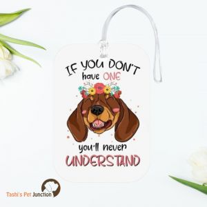 Personalized Resin Luggage Tag Keychain | Custom Luggage Bag Tag for Pet Lover | Playful Pup Luggage Tag | Unique Dog Face Travel Tag | Flower Crown Pup Luggage Tag | Whimsical Dog Travel Tag - If You Don't Have One You'll Never Understand