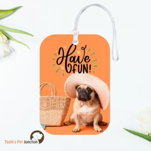 Personalized Resin Luggage Tag Keychain | Custom Luggage Bag Tag for Pet Lover | Carryon Luggage Tag | Pug on the Go Tag | Happy Paws Travel Tag | Adventure Pug Luggage Label | Pug Journey Luggage Tag - Pug Explorer Luggage Tag