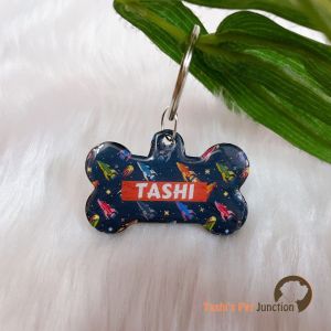 Tour in the Space - Personalized/Customized Name ID Tags for Dogs and Cats with Name and Contact Details