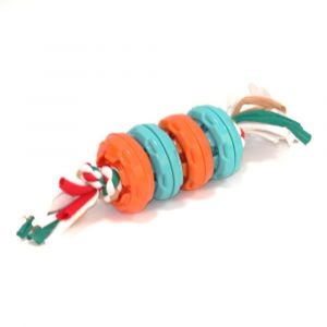 Rubber Ball Tower Shape Rope Dog Toy