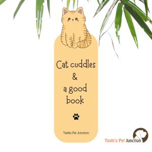 Customized Pet Quote Bookmarks | Unique Cute Handmade Resin Personalized Book Accessories | Gift for Dog Cat Mom Dad, Kids, Students, Book Reader Lover | Purrfect Cat Cuddles & Books Sunny Paws Cozy Feline Reads | Golden Purr & Page Marker - Yellow Kitty